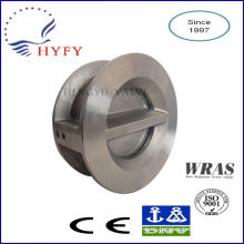 Quality and quantity assured lugged wafer butterfly check valve